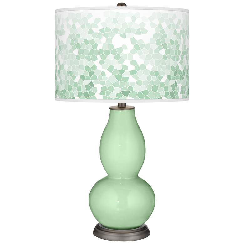 Image 1 Flower Stem Mosaic Double Gourd Table Lamp