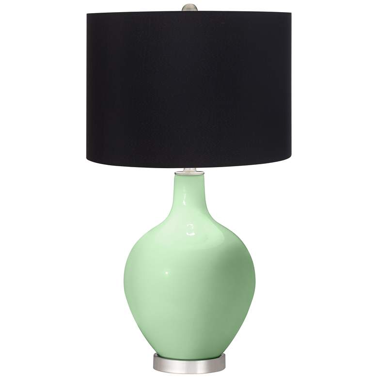 Image 1 Flower Stem Ovo Table Lamp with Black Shade