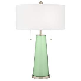 Image2 of Flower Stem Peggy Glass Table Lamp With Dimmer