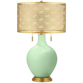 Image1 of Flower Stem Toby Brass Metal Shade Table Lamp