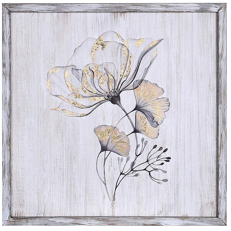Image 2 Flower Trio 16" Square 3-Piece Framed Print Wall Art Set more views