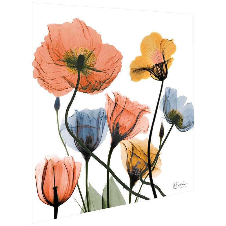 Image 5 Flowers and Ferns 24" Square Tempered Glass Graphic Wall Art more views