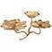 Flowers and Flames 21 1/4" Wide Gold Votive Candle Holder