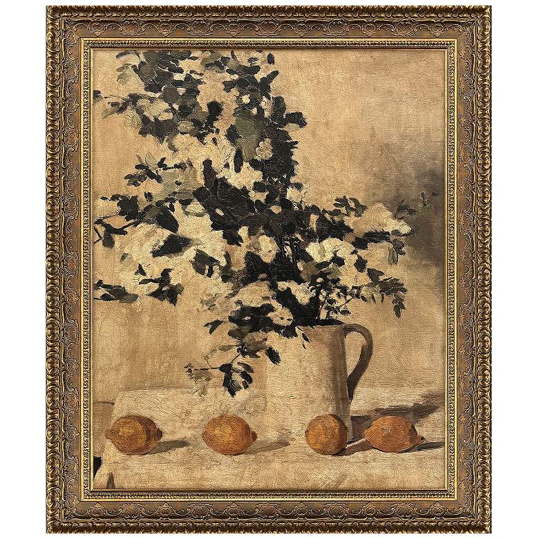 Image 2 Flowers and Lemons 40"W x 48"H Framed Art