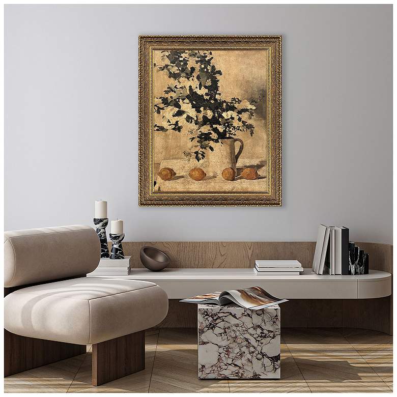Image 5 Flowers and Lemons 40"W x 48"H Framed Art more views