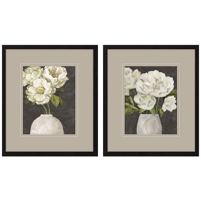 Image 2 Flowers in Bloom 22"W x 26"H Framed Art Set of 2