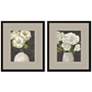 2_Flowers in Bloom 22"W x 26"H Framed Art Set of 2