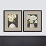 1_Flowers in Bloom 22"W x 26"H Framed Art Set of 2
