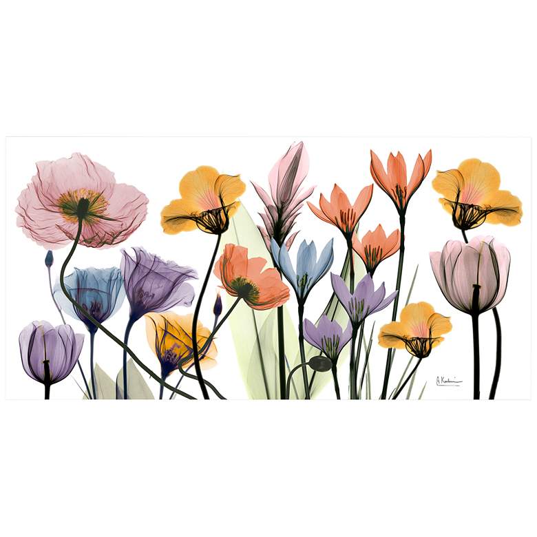 Image 2 Flowerscape Portrait 48"W Tempered Glass Graphic Wall Art