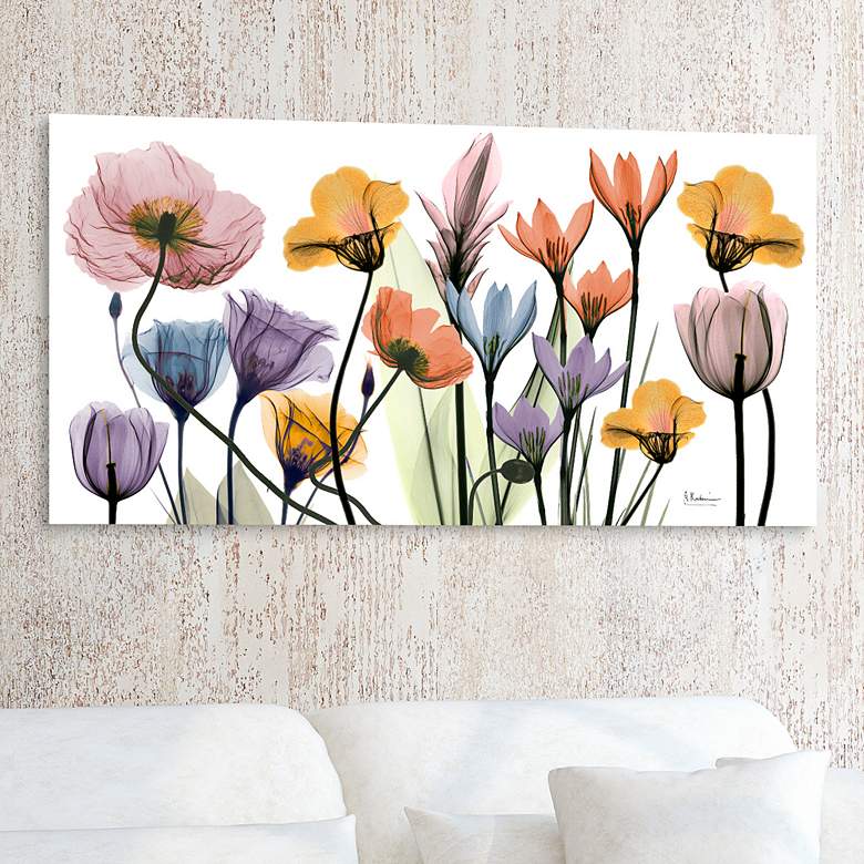 Image 1 Flowerscape Portrait 48"W Tempered Glass Graphic Wall Art