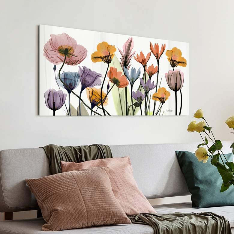 Image 5 Flowerscape Portrait 48"W Tempered Glass Graphic Wall Art more views