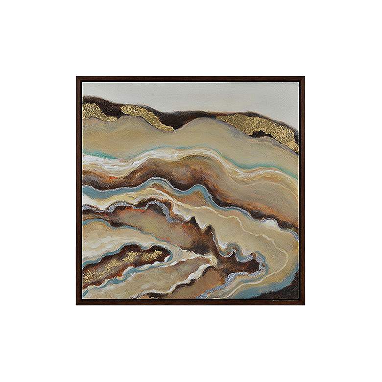 Image 1 Flowing 31 1/2 inch Square Framed Oil Painting Wall Art