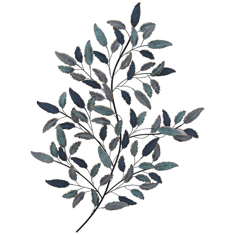 Image 1 Flowing Leaves 45" High Metal Wall Art