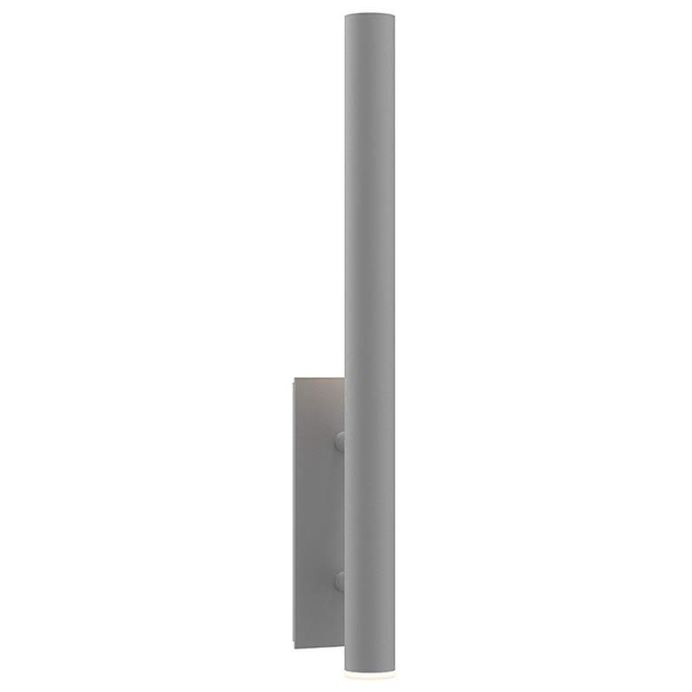 Image 1 Flue 30" High Textured Gray LED Sconce