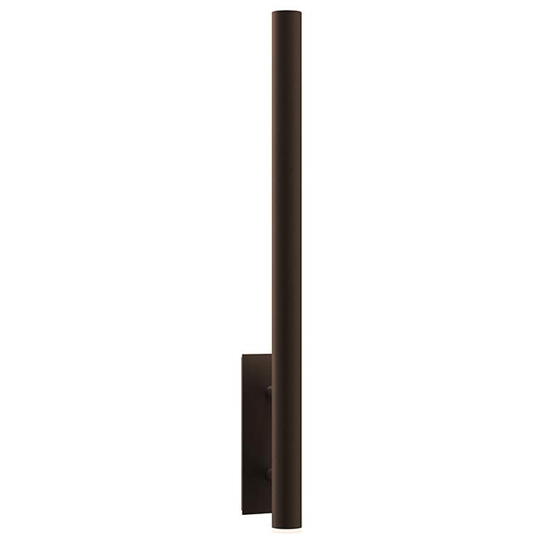 Image 1 Flue 40" High Textured Bronze LED Sconce