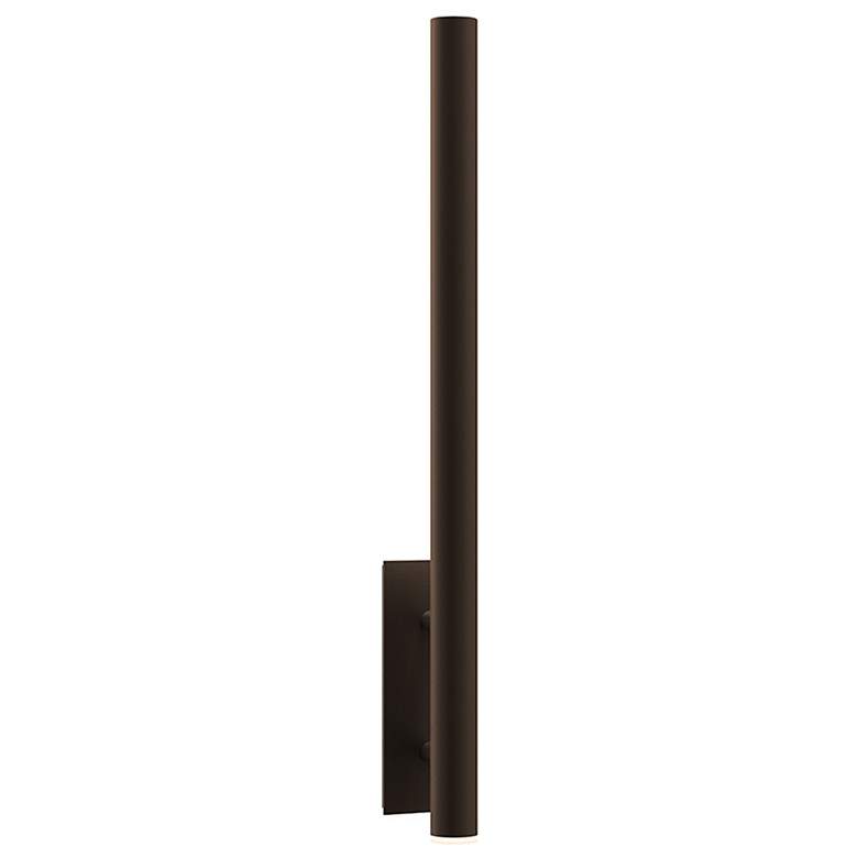 Image 1 Flue 40 inch High Textured Bronze LED Sconce