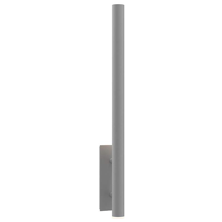 Image 1 Flue 40 inch High Textured Gray LED Sconce