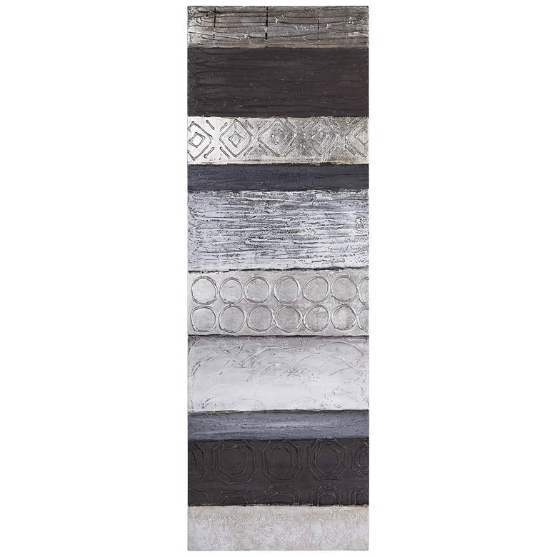 Image 3 Fluid 60" High Textured Metallic Canvas Wall Art