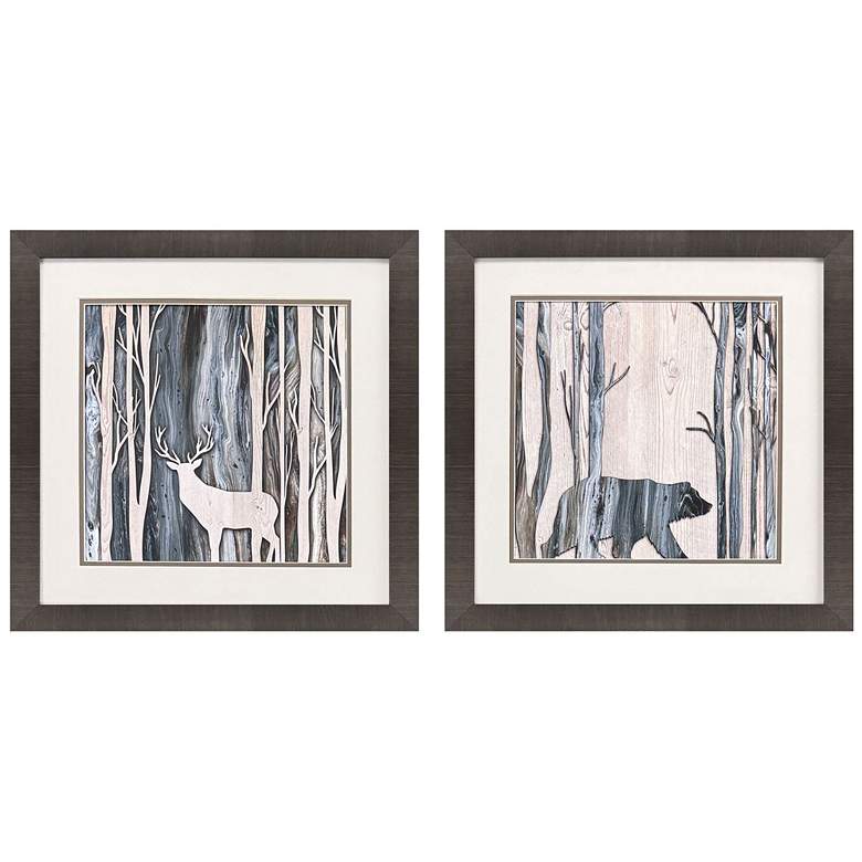 Image 1 Fluid Lodge 18"W x 18"H Framed Wall Art Set of 2