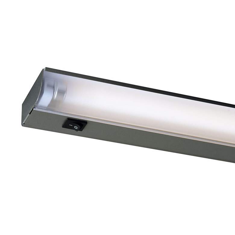 Image 1 Fluorescent 22" Wide Silver Under Cabinet Light by Juno