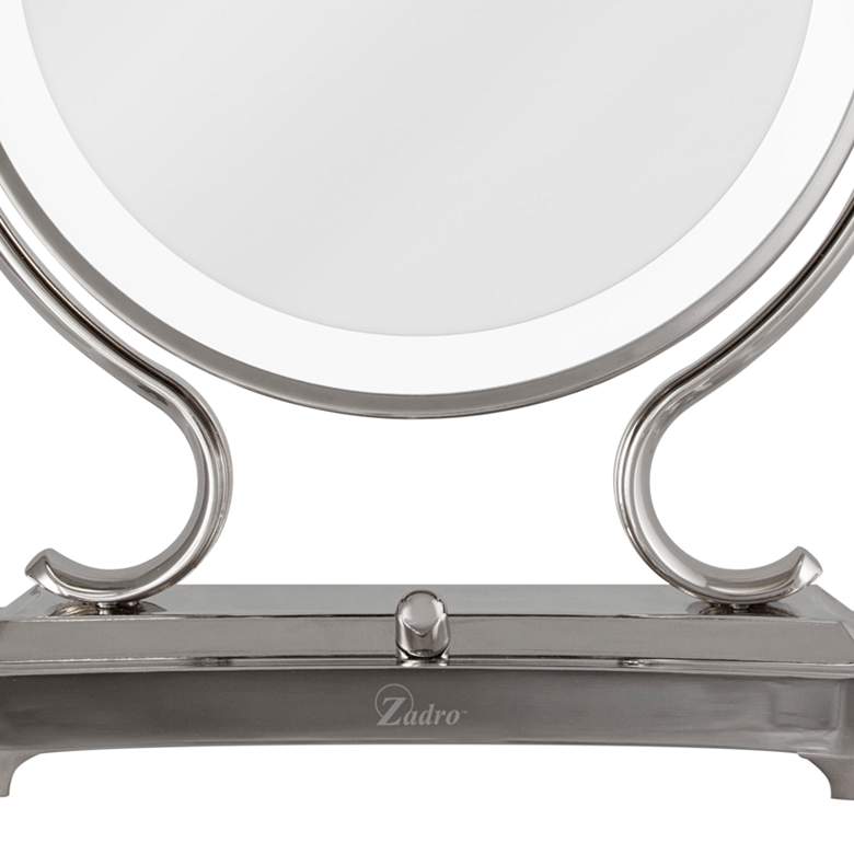 Fluorescent Glamour Polished Nickel Vanity Mirror more views