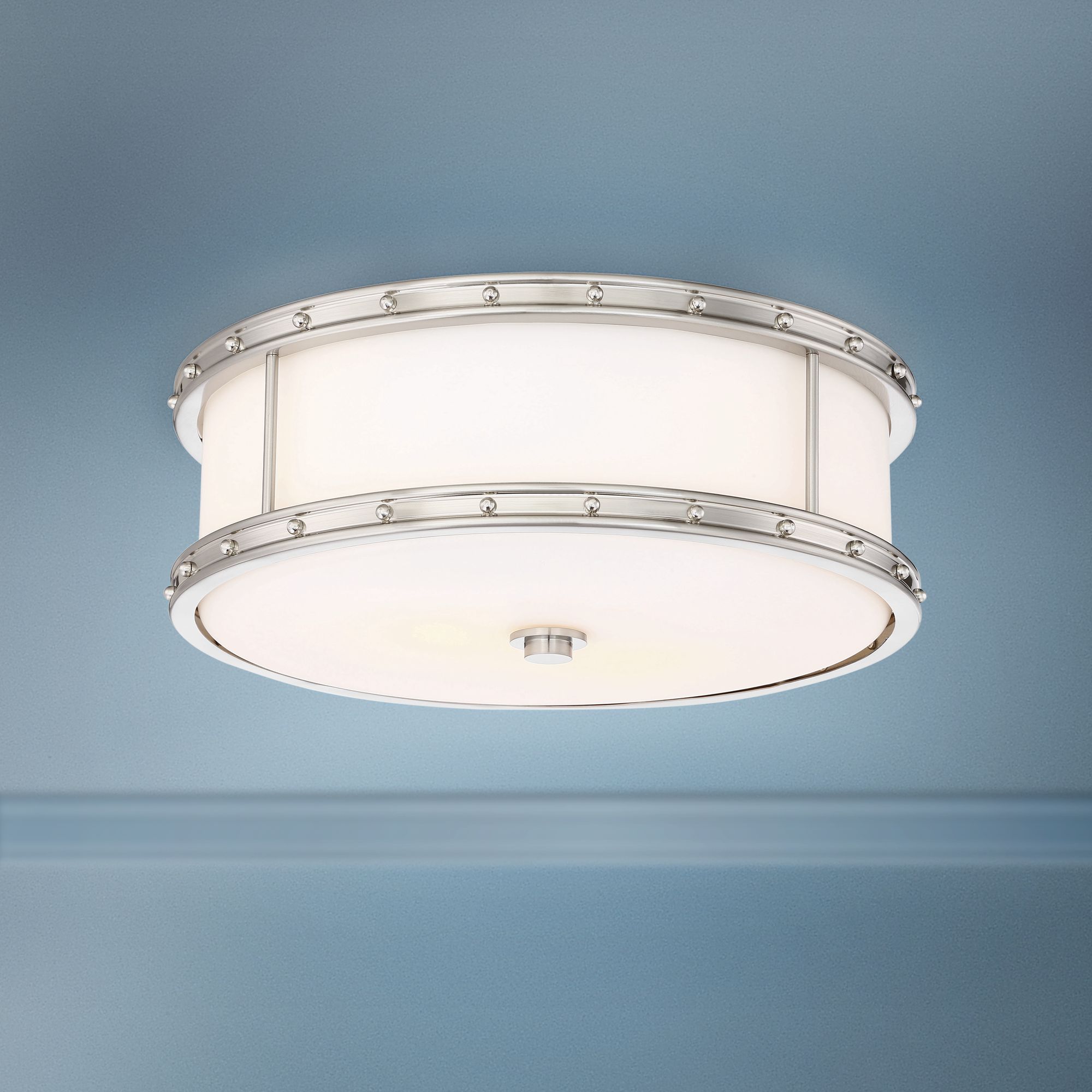 nickel flush mount ceiling light