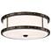 Flush Mount 15 1/2"W Harvard Court Bronze LED Ceiling Light