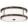 Flush Mount 15 1/2"W Harvard Court Bronze LED Ceiling Light