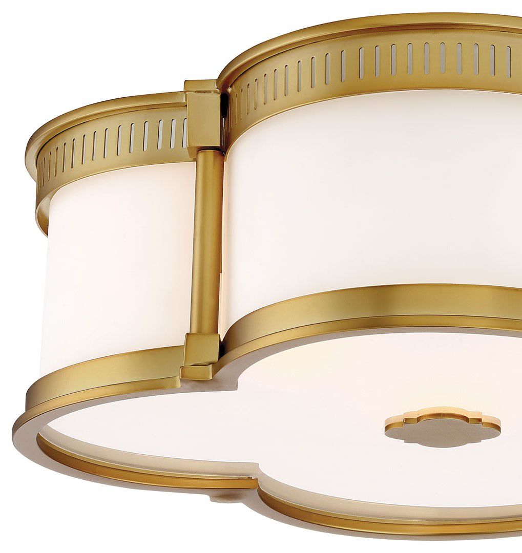 Flush Mount 16 1/4" Wide Liberty Gold LED Ceiling Light 78M33
