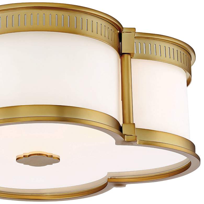 Flush Mount 16 1/4 inch Wide Liberty Gold LED Ceiling Light more views