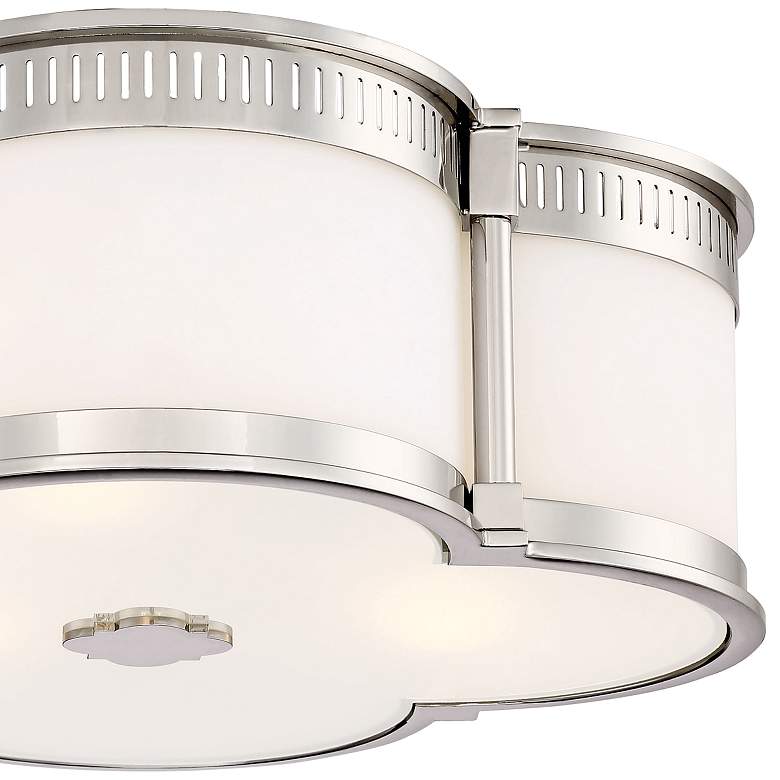 Image 3 Flush Mount 16 1/4" Wide Polished Nickel LED Ceiling Light more views
