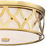 Flush Mount 16" Wide Liberty Gold 2-Cage LED Ceiling Light