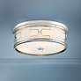 Flush Mount 16" Wide Polished Nickel Drum LED Ceiling Light