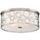 Flush Mount 17" Wide Brushed Nickel Drum LED Ceiling Light