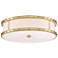 Flush Mount 20 1/4" Wide Liberty Gold Drum LED Ceiling Light