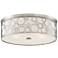 Flush Mount 20" Wide Brushed Nickel Drum LED Ceiling Light