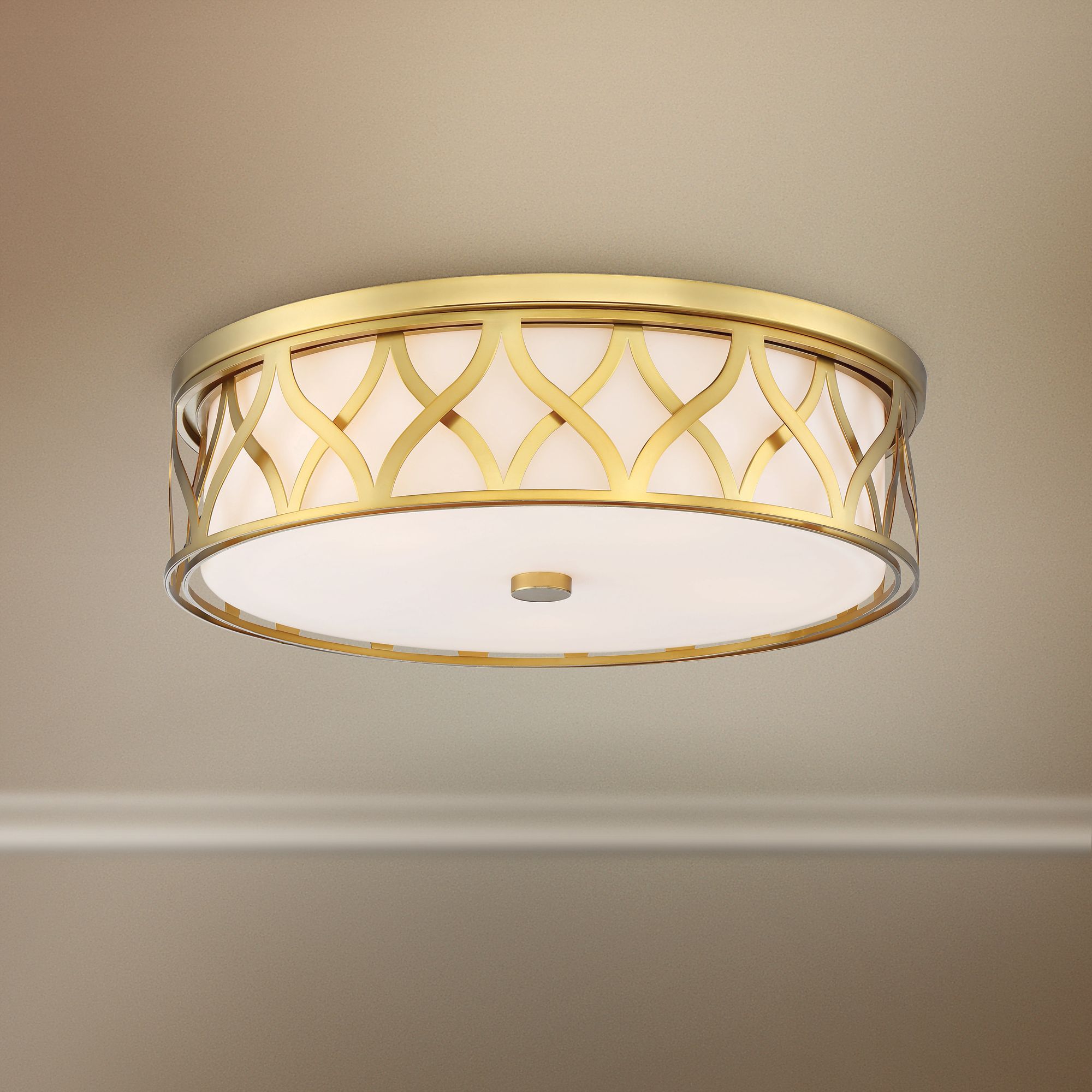 gold flush mount light