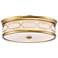 Flush Mount 20" Wide Liberty Gold Drum LED Ceiling Light