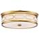 Flush Mount 20" Wide Liberty Gold Drum LED Ceiling Light