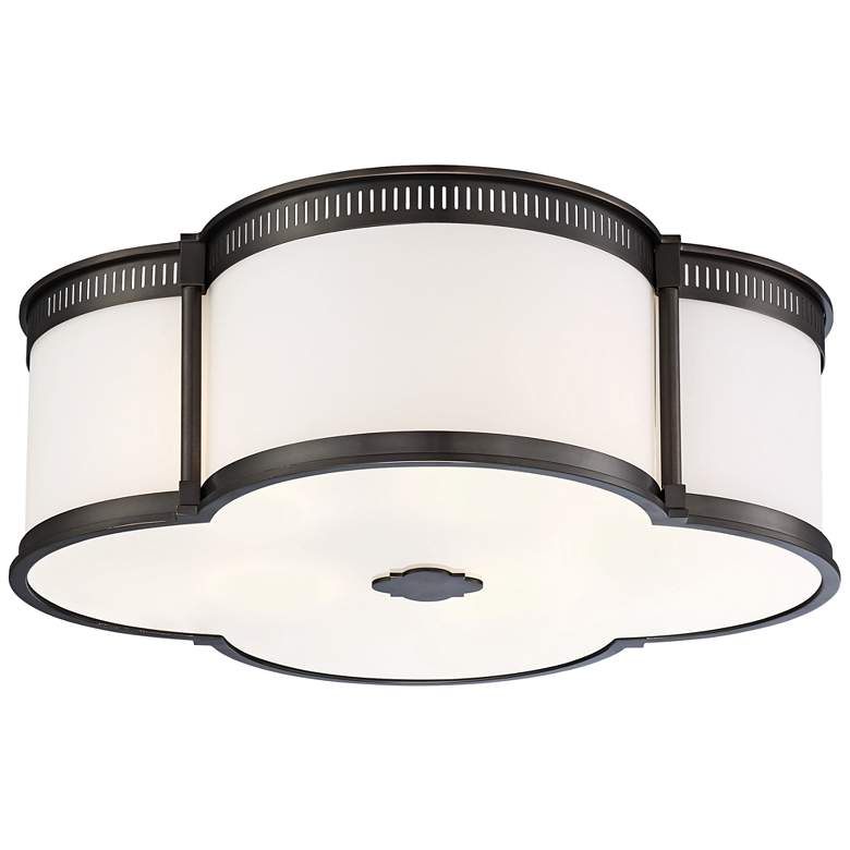 Image 2 Flush Mount 22" Wide Harvard Court Bronze LED Ceiling Light