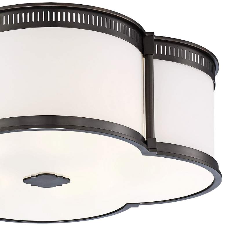 Image 3 Flush Mount 22" Wide Harvard Court Bronze LED Ceiling Light more views