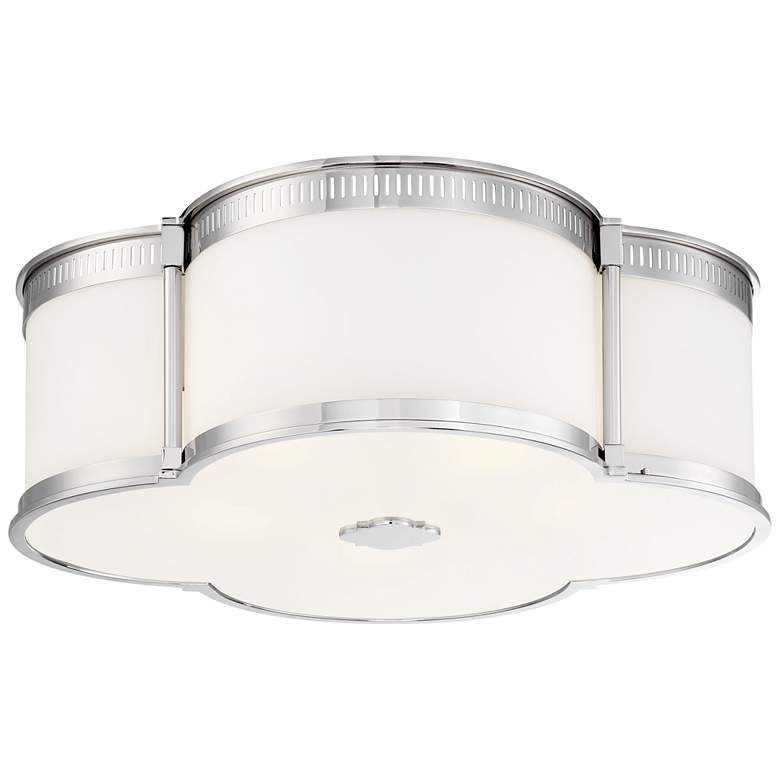 Image 2 Flush Mount 22 inch Wide Polished Nickel LED Ceiling Light