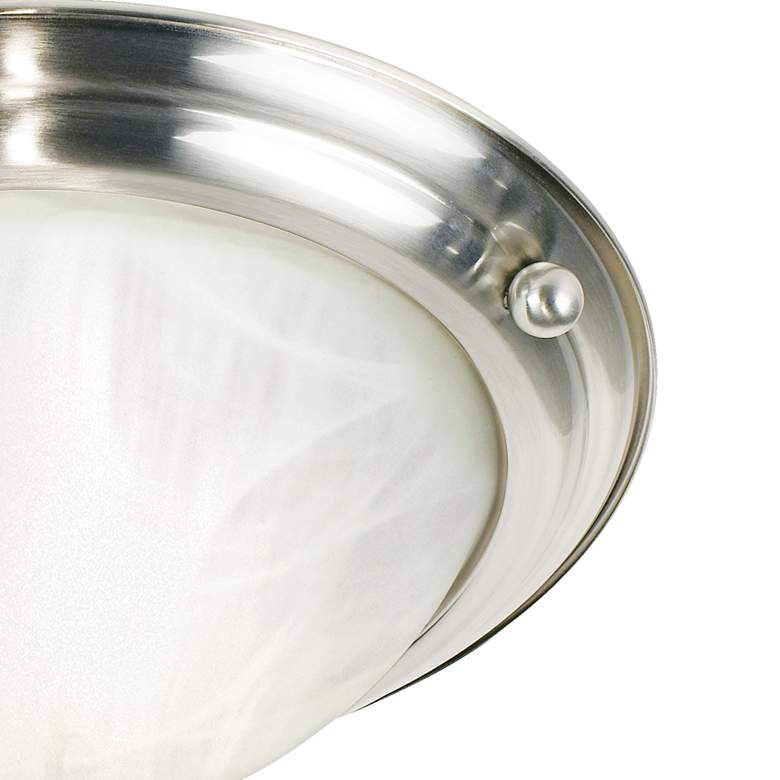 Image 2 Flushmount 15 1/2 inch Wide Brushed Nickel Ceiling Light more views