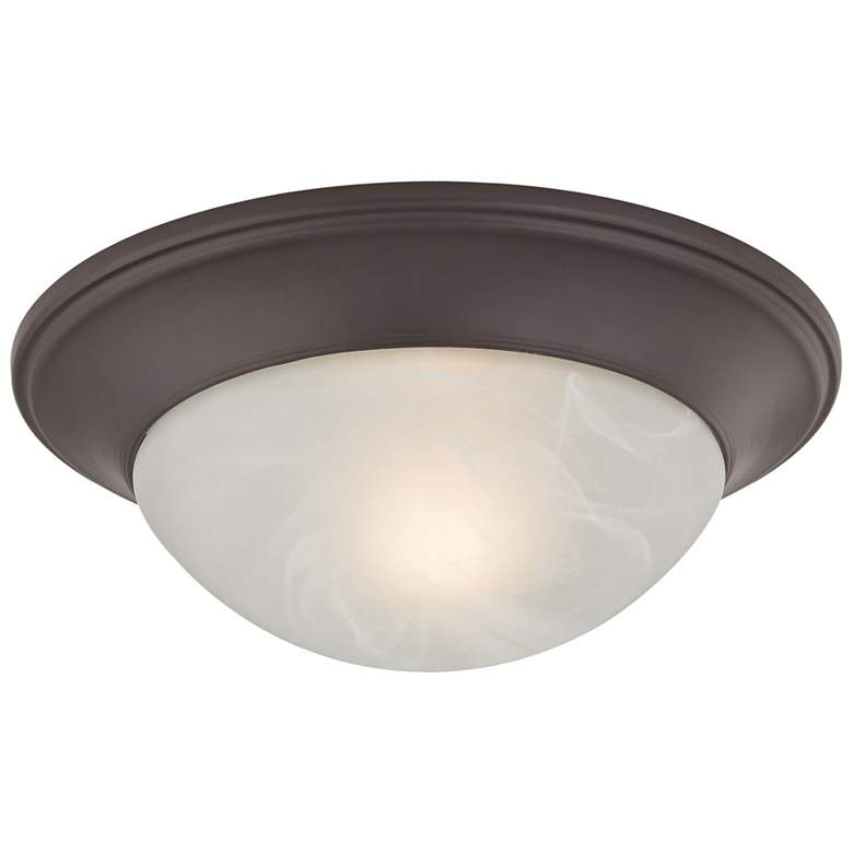 Image 1 Flushmounts 12" Wide 1-Light Flush Mount - Oil Rubbed Bronze