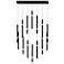 Flute 14 Light LED Chandelier With Black Finish