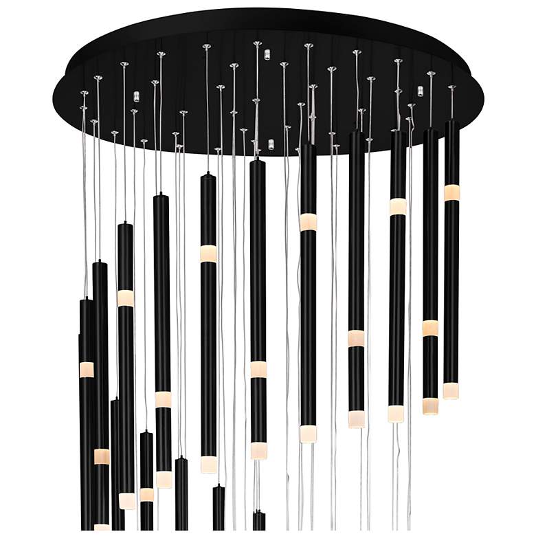 Image 5 Flute 54 Light LED Chandelier With Black Finish more views