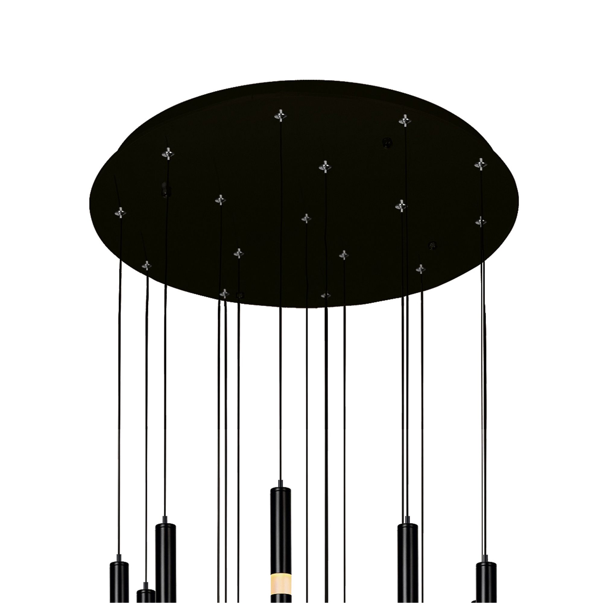 Image 5 Flute Integrated LED 24in Black Chandelier more views