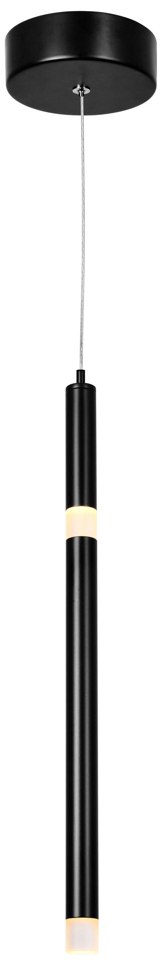 Flute Integrated LED 5in Black Mini Pendant