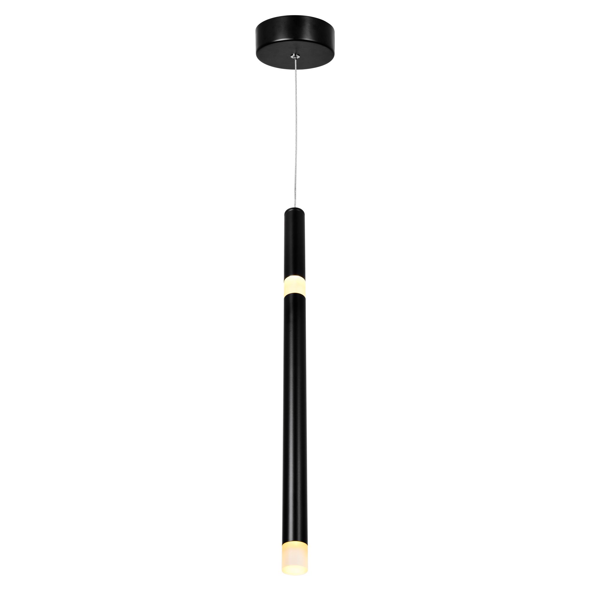 Image 2 Flute Integrated LED 5in Black Mini Pendant more views