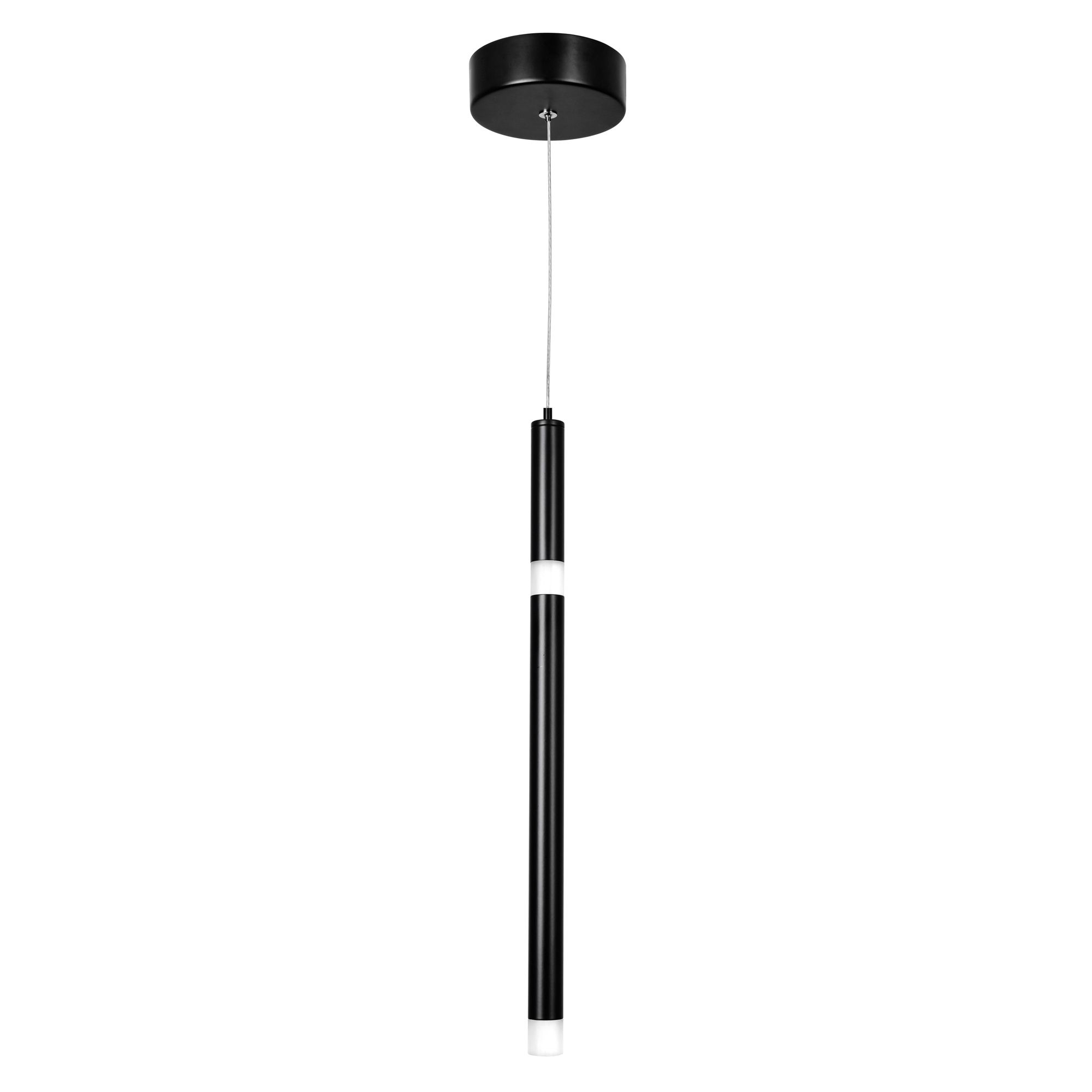 Image 5 Flute Integrated LED 5in Black Mini Pendant more views
